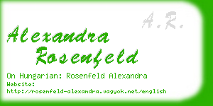 alexandra rosenfeld business card